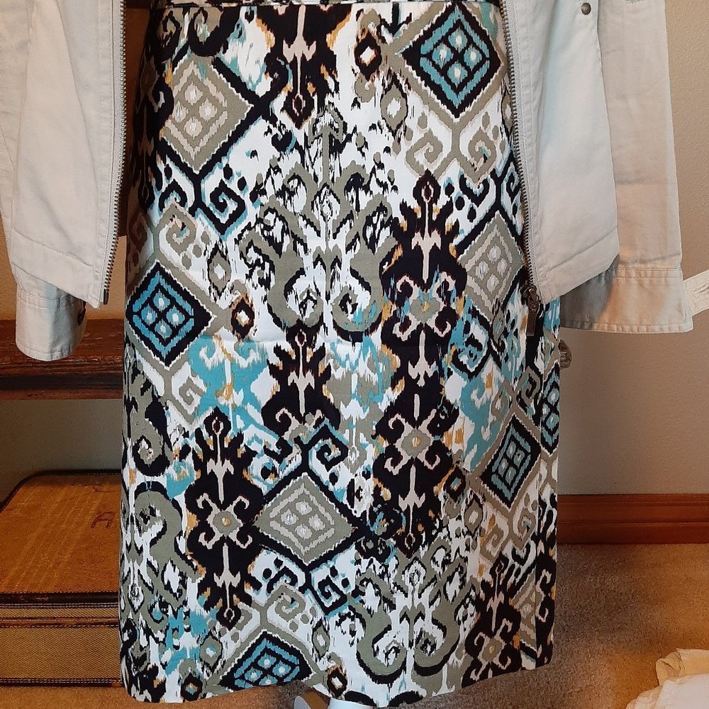 Batik Print Summer Pencil Skirt